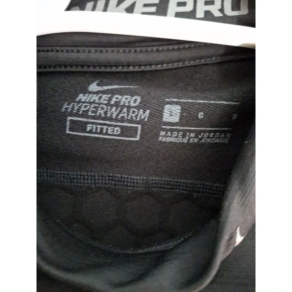 Nike Pro Hyperwarm Fitted Large Black Compression Shirt